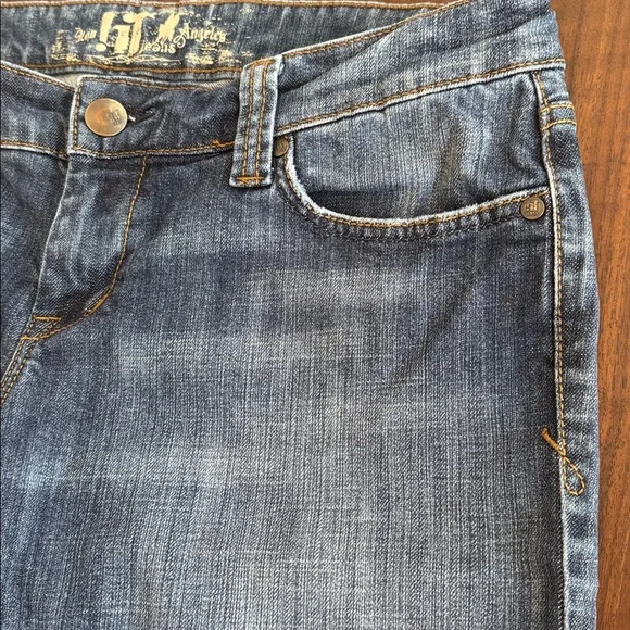 !IT jeans Los Angeles VINTAGE DENIM COTTON Longer Shorts 31 Med Blue 220943DSLT - Picture 8 of 16